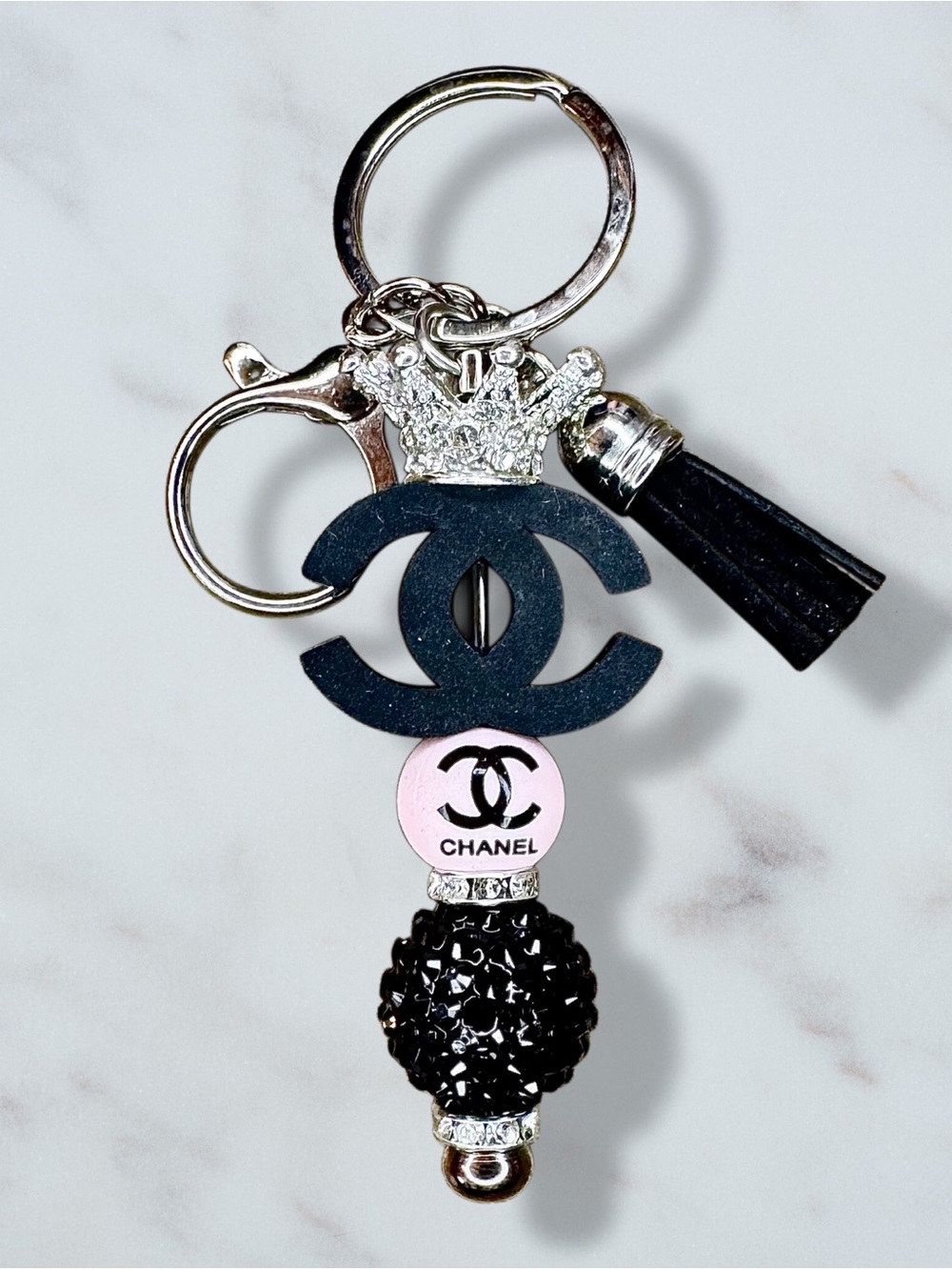 Karly Murphey’s Custom Fashion CC Pink Beaded Keychain